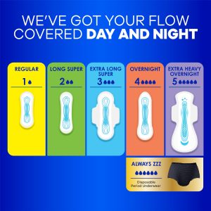 Always Maxi Size 2 Long Pads Without Wings, Unscented